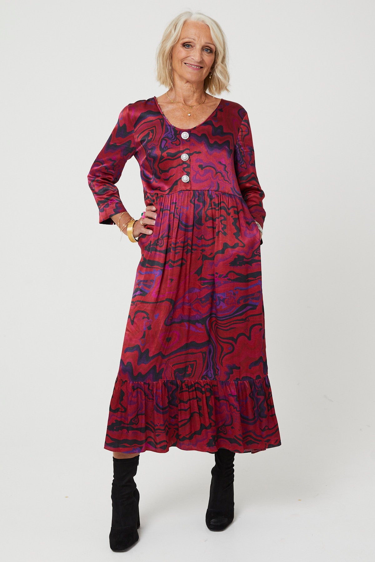 STEVIE DRESS | Age of Aquarius Red