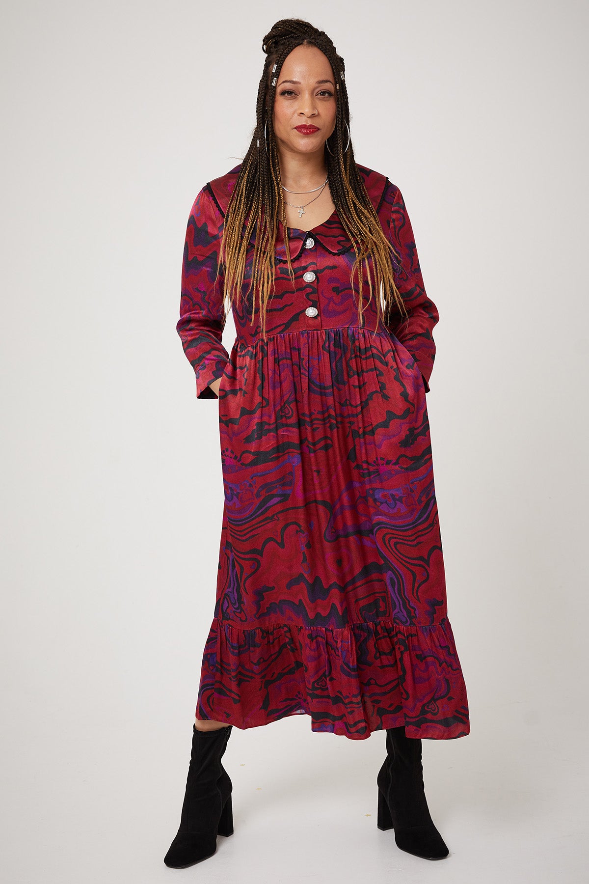 STEVIE DRESS | Age of Aquarius Red