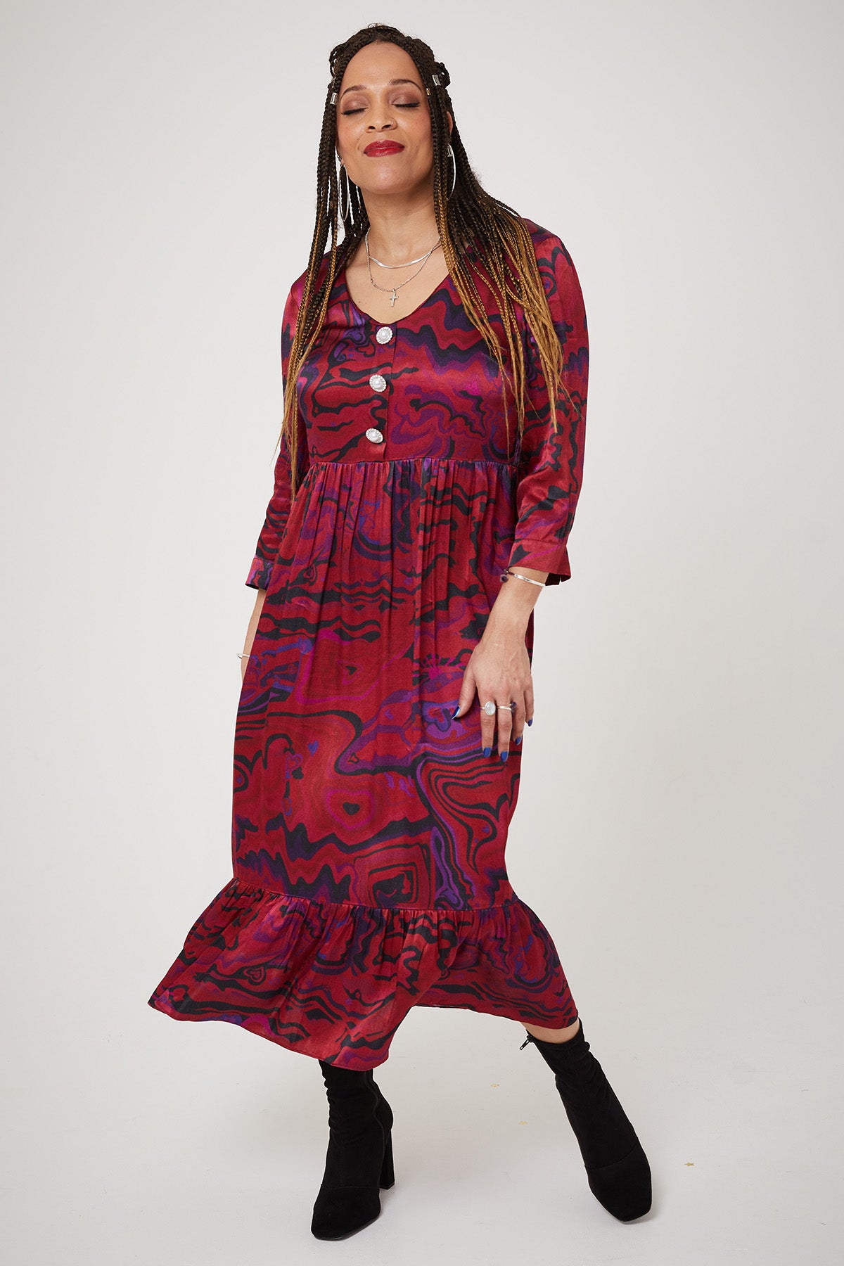 STEVIE DRESS | Age of Aquarius Red