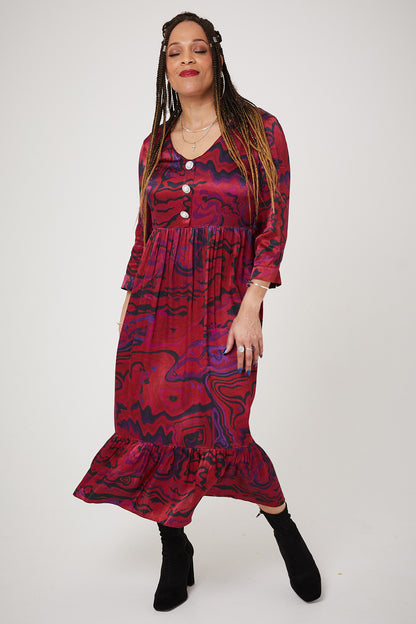 STEVIE DRESS | Age of Aquarius Red