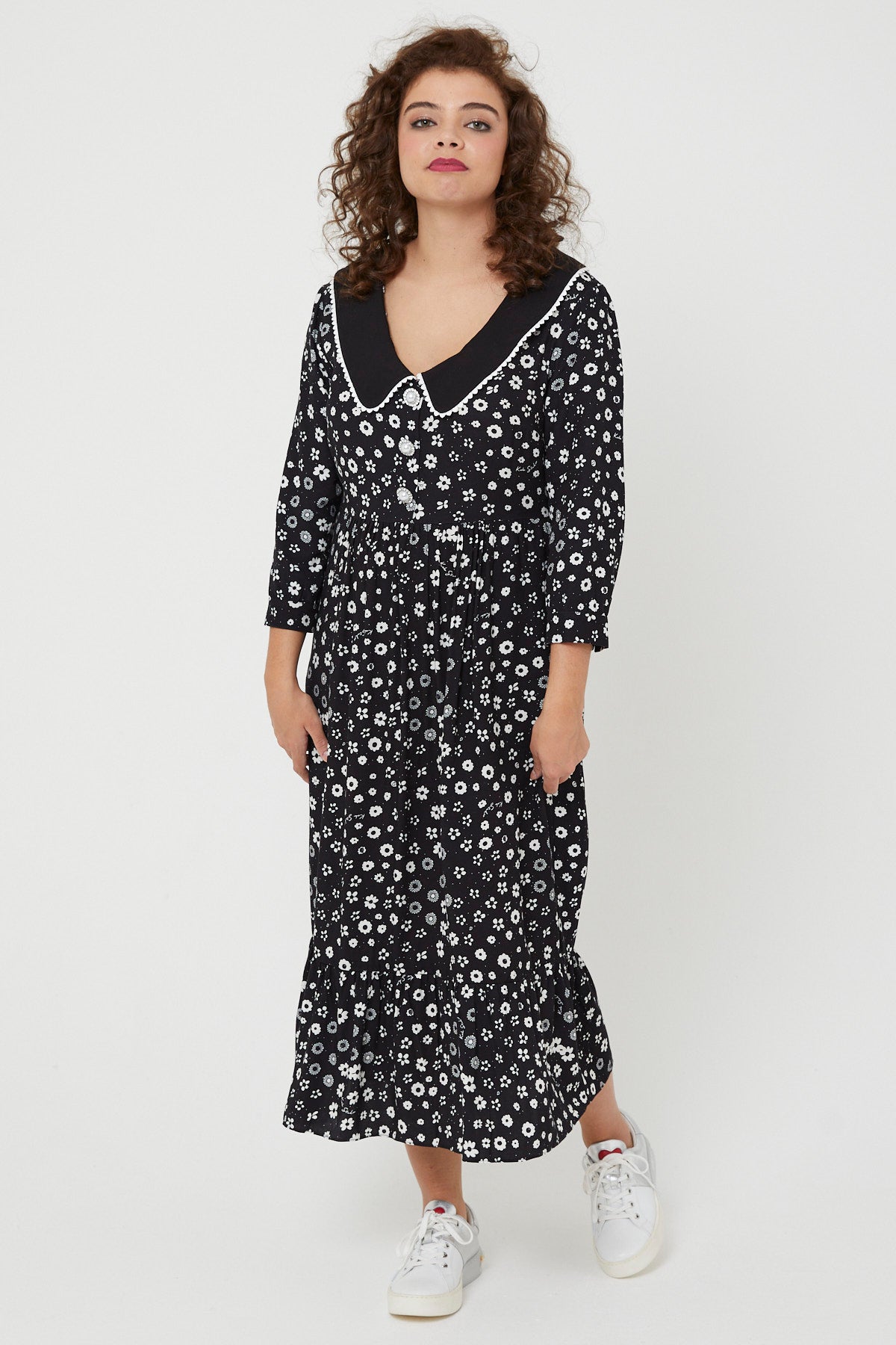 STEVIE DRESS | Polka Retro Floral - Keko Studio