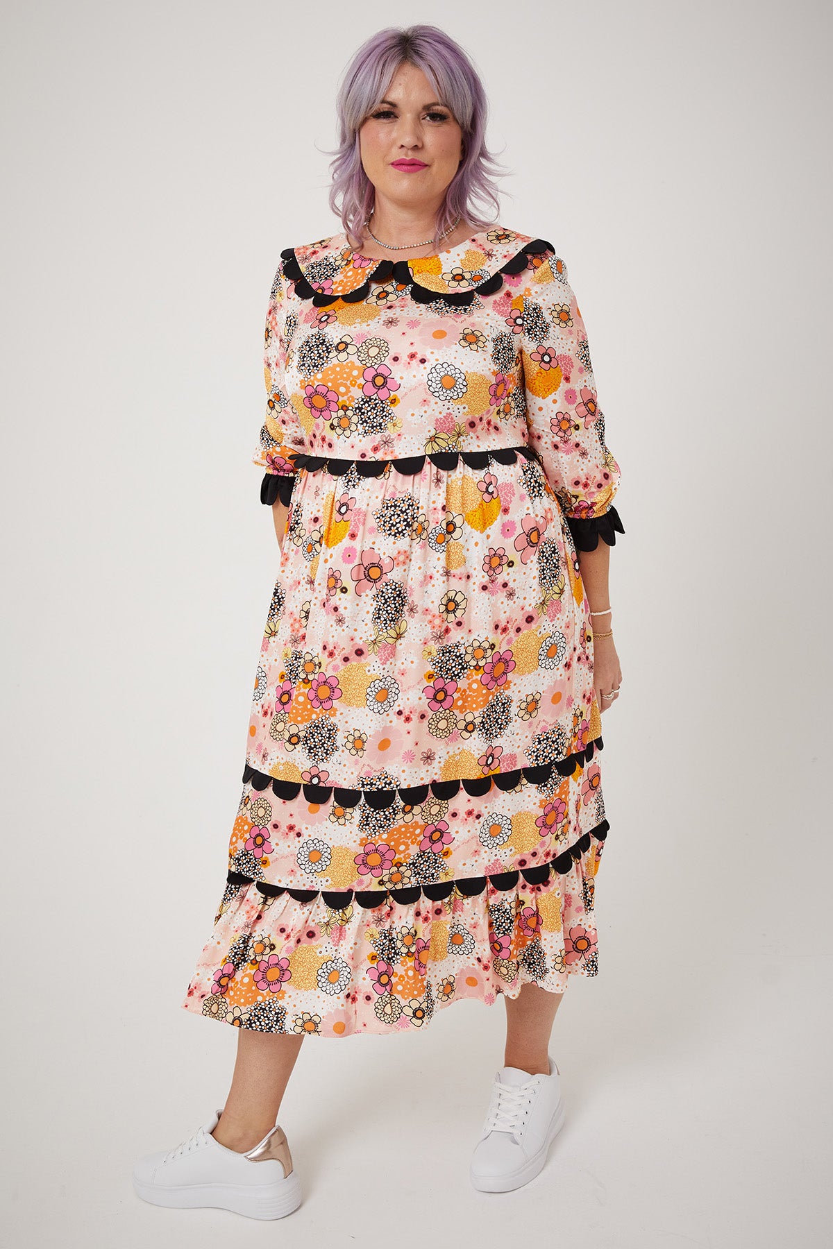 MARIAH DRESS | Pink Power Love Flower - Keko Studio